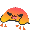 angry typing blob