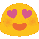 blob heart eyes gif