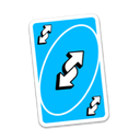 blue uno reverse card