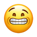 grimacing smile