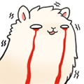 llama blood tears gif