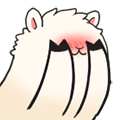 llama shy gif