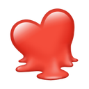 melting red heart