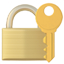 party closed lock with key