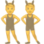 party dancing men wearing bunny ears