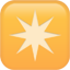 party eight pointed black star