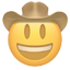party face with cowboy hat