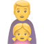 party family with father and daughter