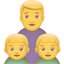 party family with father and two sons