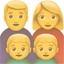 party family with mother father and two sons