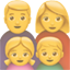 party family with mother father son and daughter