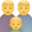 party family with two fathers and son
