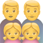 party family with two fathers and two daughters