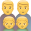 party family with two fathers and two sons
