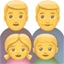 party family with two fathers son and daughter