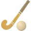 party field hockey stick and ball