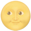 party full moon with face