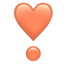 party heavy heart exclamation mark ornament