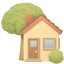 party house with garden