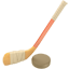 party ice hockey stick and puck