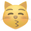 party kissing cat