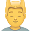 party man getting a head massage