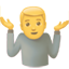 party man shrugging