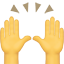 party raised hands