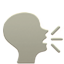 party speaking head in silhouette