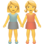 party two women holding hands
