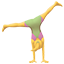 party woman doing a cartwheel