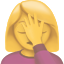 party woman facepalming