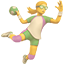 party woman playing handball