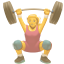 party woman weightlifter