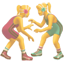 party woman wrestling