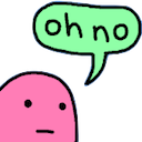 pink blob oh no