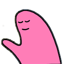 pink blob sleeping