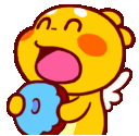 yellow_character_eat_donut_food